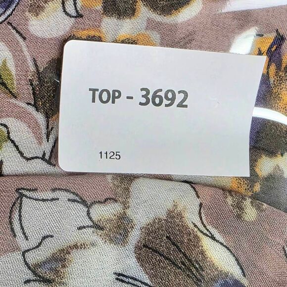 Entro M Mauve Floral Bell Sleeve Open Kimono - Picture 8 of 8